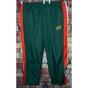 VTG FAMU Rattlers HBCU Mens 2XL Windbreaker Track Pants Green Orange Ankle Zip